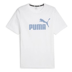 тениска,мъжки,тениски,puma,ess,logo,short,sleeve,t,shirt,white,zen,blue,(white)