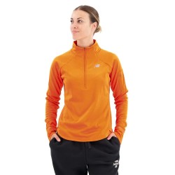 Блуза New balance Nb Heat Grid half zip sweatshirt - Orange (Cayenne) блуза,дамски,блузи,new,balance,nb,heat,grid,half,zip,sweatshirt,orange,(cayenne)