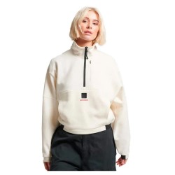 блуза,дамски,блузи,superdry,code,tech,half,zip,sweatshirt,beige