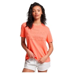 тениска,дамски,тениски,superdry,embossed,vintage,logo,short,sleeve,t,shirt,fusion,coral,(orange)