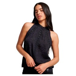 тениска,дамски,тениски,superdry,lace,sleeveless,t,shirt,black