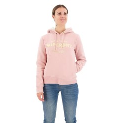 суичър,дамски,блузи,superdry,luxe,metallic,logo,hoodie,pink,(vintage,blush,pink)