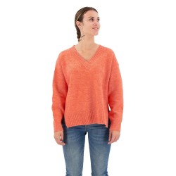 блуза,дамски,пуловери,дамски,плетени,дрехи,superdry,oversized,v,neck,sweater,crabapple,orange,marl,(orange)