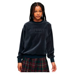 блуза,дамски,блузи,superdry,velour,graphic,boxy,sweatshirt,black