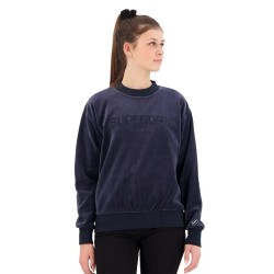 Блуза Superdry Velour Graphic Boxy sweatshirt - Black (Eclipse Navy) блуза,дамски,блузи,superdry,velour,graphic,boxy,sweatshirt,black,(eclipse,navy)