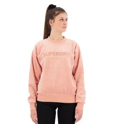 блуза,дамски,блузи,superdry,velour,graphic,boxy,sweatshirt,orange,(peach,beige)