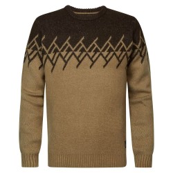 блуза,мъжки,пуловери,petrol,industries,219,sweater,brown,(seal,brown)