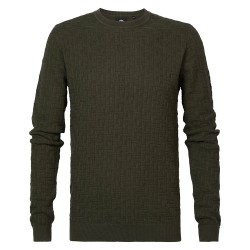 блуза,мъжки,пуловери,petrol,industries,232,round,neck,sweater,green