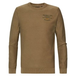 блуза,мъжки,пуловери,petrol,industries,233,sweater,brown,(smokey,sand)