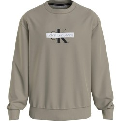 блуза,мъжки,пуловери,calvin,klein,jeans,monologo,stencil,sweatshirt,grey