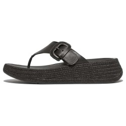 джапанки,дамски,сандали,и,чехли,fitflop,f,mode,espadrille,adjustable,leather,flatform,toe,thongs,flip,flops,black
