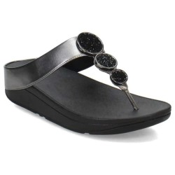 джапанки,дамски,сандали,и,чехли,fitflop,halo,bead,circle,metallic,toe,post,flip,flops,black,(pewter,black)