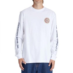 тениска,мъжки,тениски,dc,shoes,old,head,long,sleeve,t,shirt,white