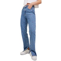 дънки,дамски,панталони,jack,&,jones,ciara,slim,long,emb,slit,high,waist,jeans,blue,(light,blue,denim,detail,embroidery)