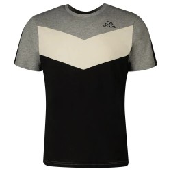 тениска,мъжки,тениски,kappa,ipsilo,active,short,sleeve,t,shirt,grey,ultimate,mel,white,natura,(black)