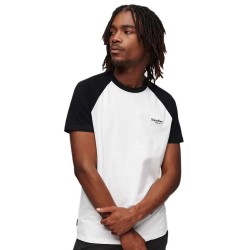 тениска,мъжки,тениски,superdry,essential,logo,baseball,short,sleeve,t,shirt,optic,black,(white)