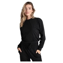 блуза,дамски,блузи,lolë,om,tech,sweatshirt,black,(black,beauty)