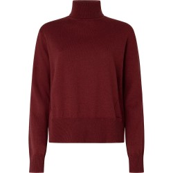 блуза,дамски,пуловери,дамски,плетени,дрехи,pepe,jeans,donna,high,neck,sweater,burgundy