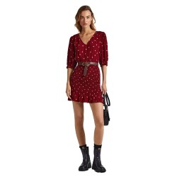 Рокля Pepe jeans Gunila long sleeve dress - Red (Multi) рокля,дамски,поли,и,рокли,pepe,jeans,gunila,long,sleeve,dress,red,(multi)