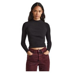 тениска,дамски,тениски,pepe,jeans,winona,perkins,long,sleeve,high,neck,t,shirt,black,(black)