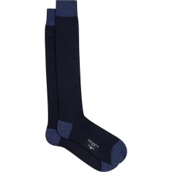 чорапи,мъжки,чорапи,hackett,merino,long,socks,navy,(blue)