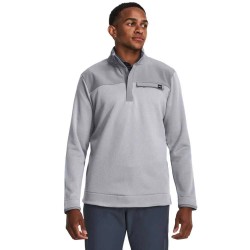 Блуза Under armour golf Storm half zip sweatshirt - Grey (Steel / White) блуза,мъжки,пуловери,under,armour,golf,storm,half,zip,sweatshirt,grey,(steel,white)