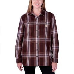 риза,с,дълъг,ръкав,дамски,блузи,дамски,ризи,carhartt,twill,plaid,long,sleeve,shirt,lavender,(brown)