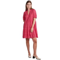 рокля,дамски,поли,и,рокли,yas,holi,short,sleeve,short,dress,pink,(raspberry,sorbet)