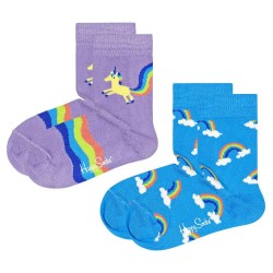 чорапи,детски,чорапи,happy,socks,unicorn,&,rainbow,socks,2,units,multicolor,(multicolor)