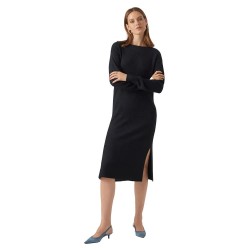 рокля,дамски,поли,и,рокли,vero,moda,lefile,long,sleeve,midi,dress,black