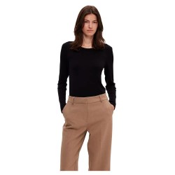 тениска,дамски,тениски,selected,dianna,long,sleeve,t,shirt,black,(brown)