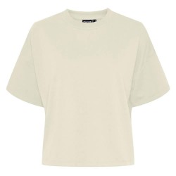 тениска,дамски,тениски,pieces,chilli,summer,2,4,loose,short,sleeve,t,shirt,beige,(white,pepper)