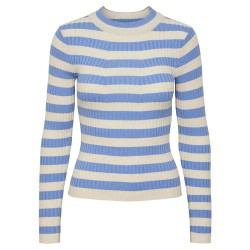 блуза,дамски,пуловери,дамски,плетени,дрехи,pieces,crista,17115047,sweater,hydrangea,stripes,wide,birch,stripes,(blue)