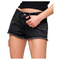 къси,панталони,дамски,панталони,superdry,diamante,embellish,denim,shorts,wisconsin,washed,black,(black)