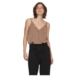 дамски,блузи,дамски,ризи,vila,cava,sleeveless,blouse,brown,lentil,(brown)