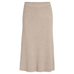 Пола Vila Comfy long skirt - Beige (Natural Melange) пола,дамски,поли,и,рокли,vila,comfy,long,skirt,beige,(natural,melange)