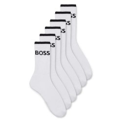 чорапи,мъжки,чорапи,boss,stripcc,10257762,socks,6,pairs,white,(white)