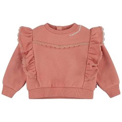 блуза,детски,блузи,levi´s,®,ruffle,sweatshirt,orange,pink,(terra,cotta)