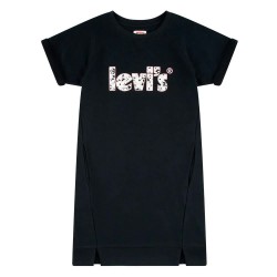 риза,с,къс,ръкав,детски,поли,и,рокли,levi's®,sweatshirt,short,sleeve,short,dress,black