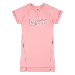 риза,с,къс,ръкав,детски,поли,и,рокли,levi's®,sweatshirt,short,sleeve,short,dress,pink