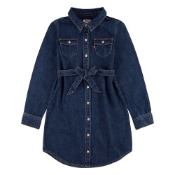 риза,с,къс,ръкав,детски,поли,и,рокли,levi´s,western,shirt,short,sleeve,short,dress,blue