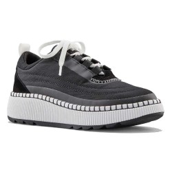 обувки,дамски,маратонки,cougar,shoes,sayah,nylon,suede,trainers,black,white,(grey)