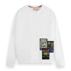 тениска,мъжки,тениски,scotch,&,soda,174556,long,sleeve,t,shirt,white,(white)