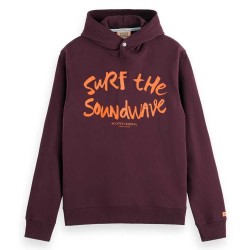 суичър,мъжки,пуловери,scotch,&,soda,surf,the,soundwave,hoodie,red,(berry,wine)