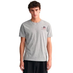 тениска,мъжки,тениски,gant,reg,archive,shield,emb,short,sleeve,t,shirt,grey,melange,(grey)