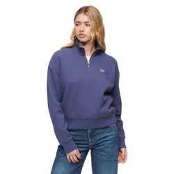 блуза,дамски,блузи,superdry,essential,half,zip,sweatshirt,mariner,navy,(purple)