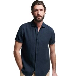 тениска,мъжки,тениски,superdry,studios,casual,linen,short,sleeve,t,shirt,navy,(blue)