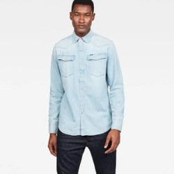 риза,с,дълъг,ръкав,мъжки,ризи,g,star,3301,slim,long,sleeve,shirt,blue,(light,aged)