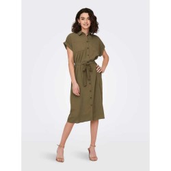 рокля,дамски,поли,и,рокли,only,hannover,short,sleeve,long,dress,cub,(green)