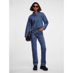 дънки,дамски,панталони,pieces,kelly,straight,fit,mb402,high,waist,jeans,blue